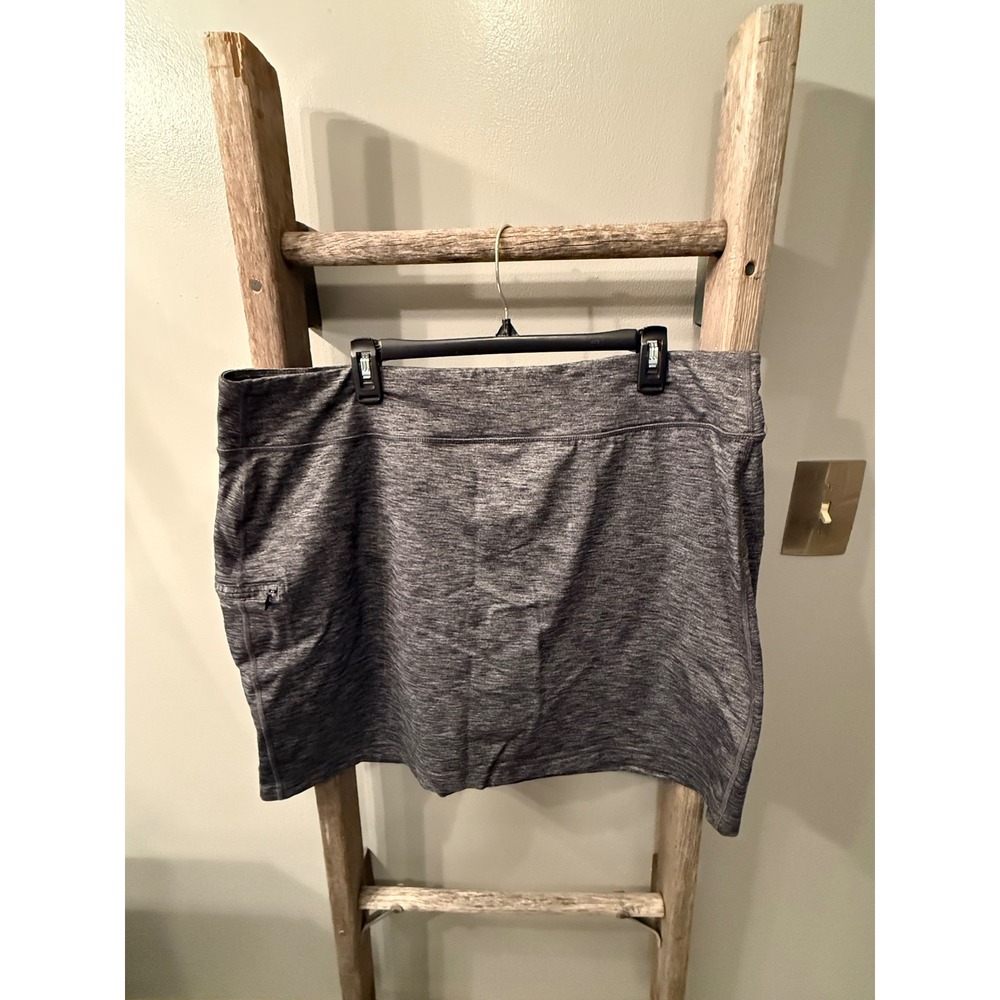 Duluth Trading Co Armachillo Womens 2XL Gray Space Dye Active Skirt w/ pocket